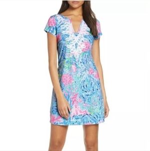 LILLY PULITZER Mini Dress Women Size XS  100% Pima Cotton Made In Peru V Neck
